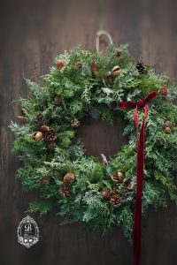 XLサイズ・アーティフィシャルフラワークリスマスリース店舗・ご自宅