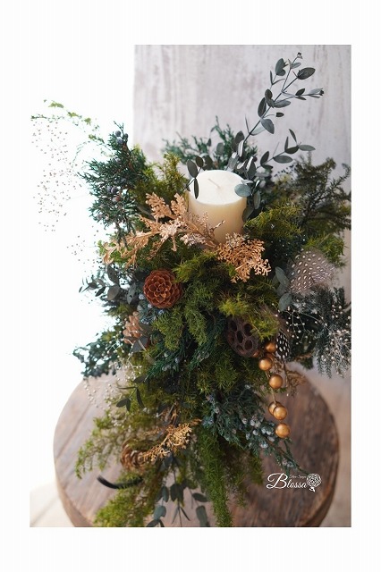 クリスマスコンポジション・プリザーブドフラワー